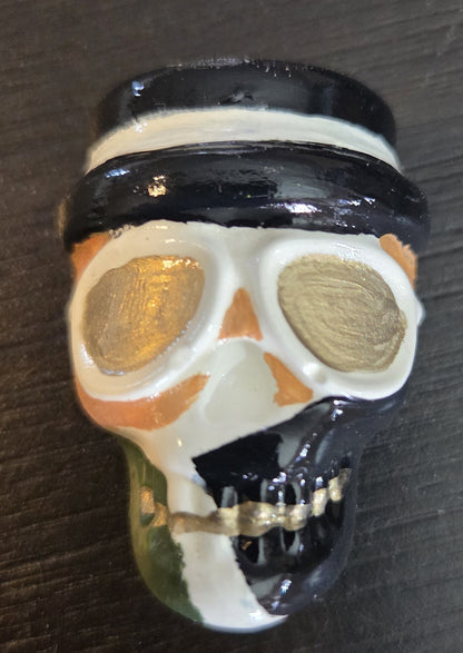 Painted Skull Art with magnet back