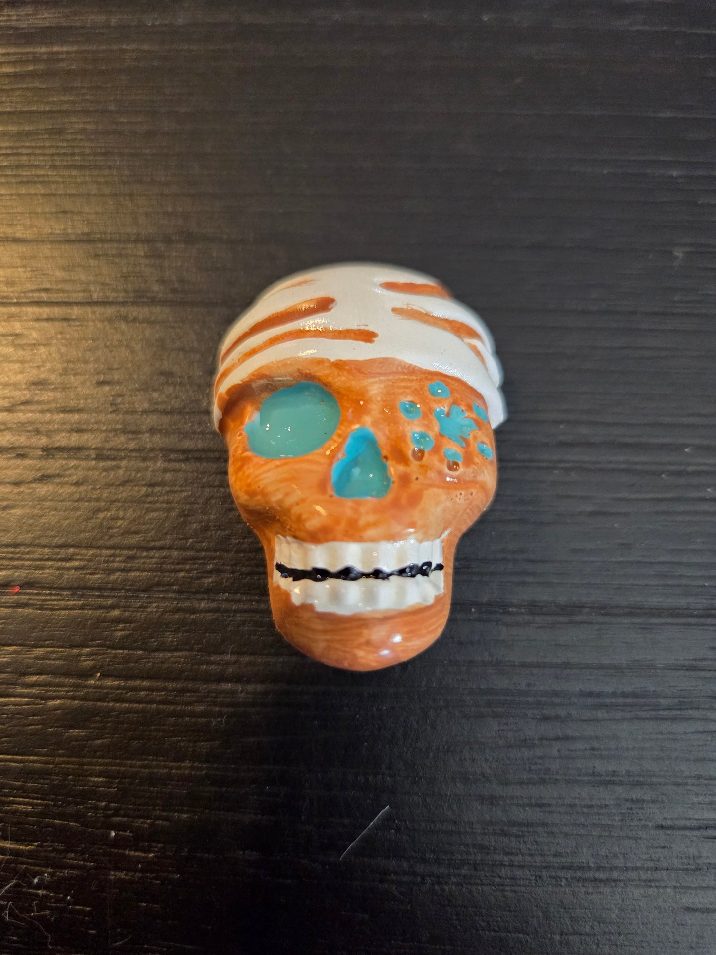Painted Skull Art with magnet back