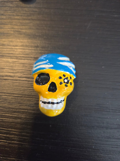 Painted Skull Art with magnet back