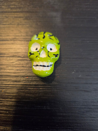Painted Skull Art with magnet back