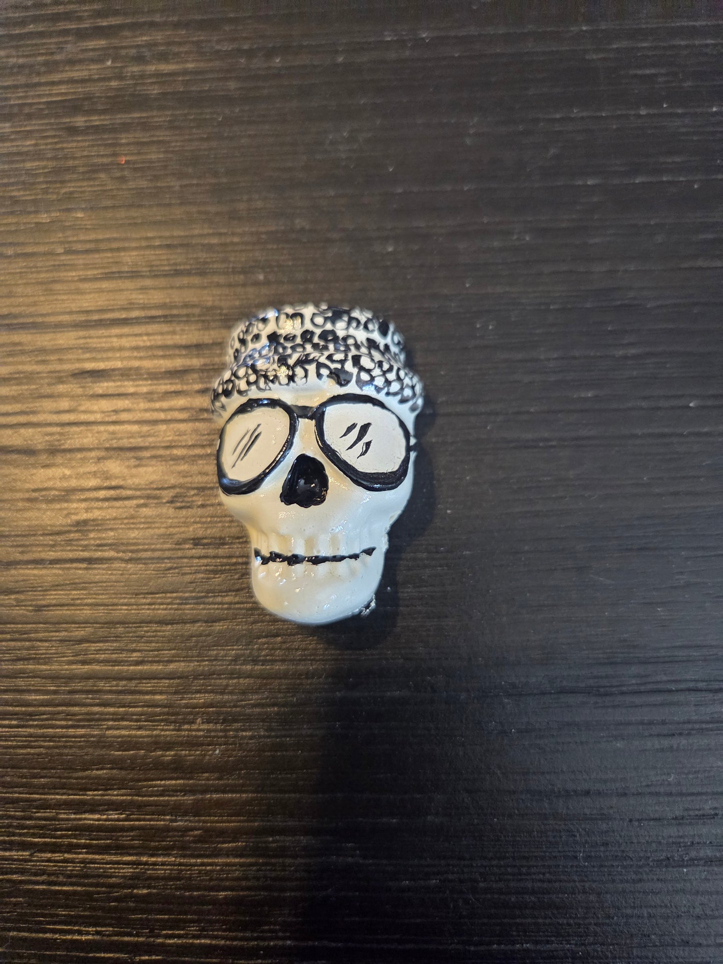 Painted Skull Art with magnet back