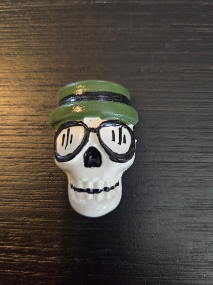 Painted Skull art size 1"X 1.5" with Magnetic back