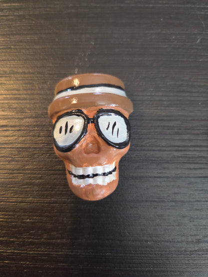 Painted Skull art size 1"X 1.5" with Magnetic back