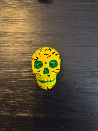 Painted Skull art size 1"X 1.5" with Magnetic back