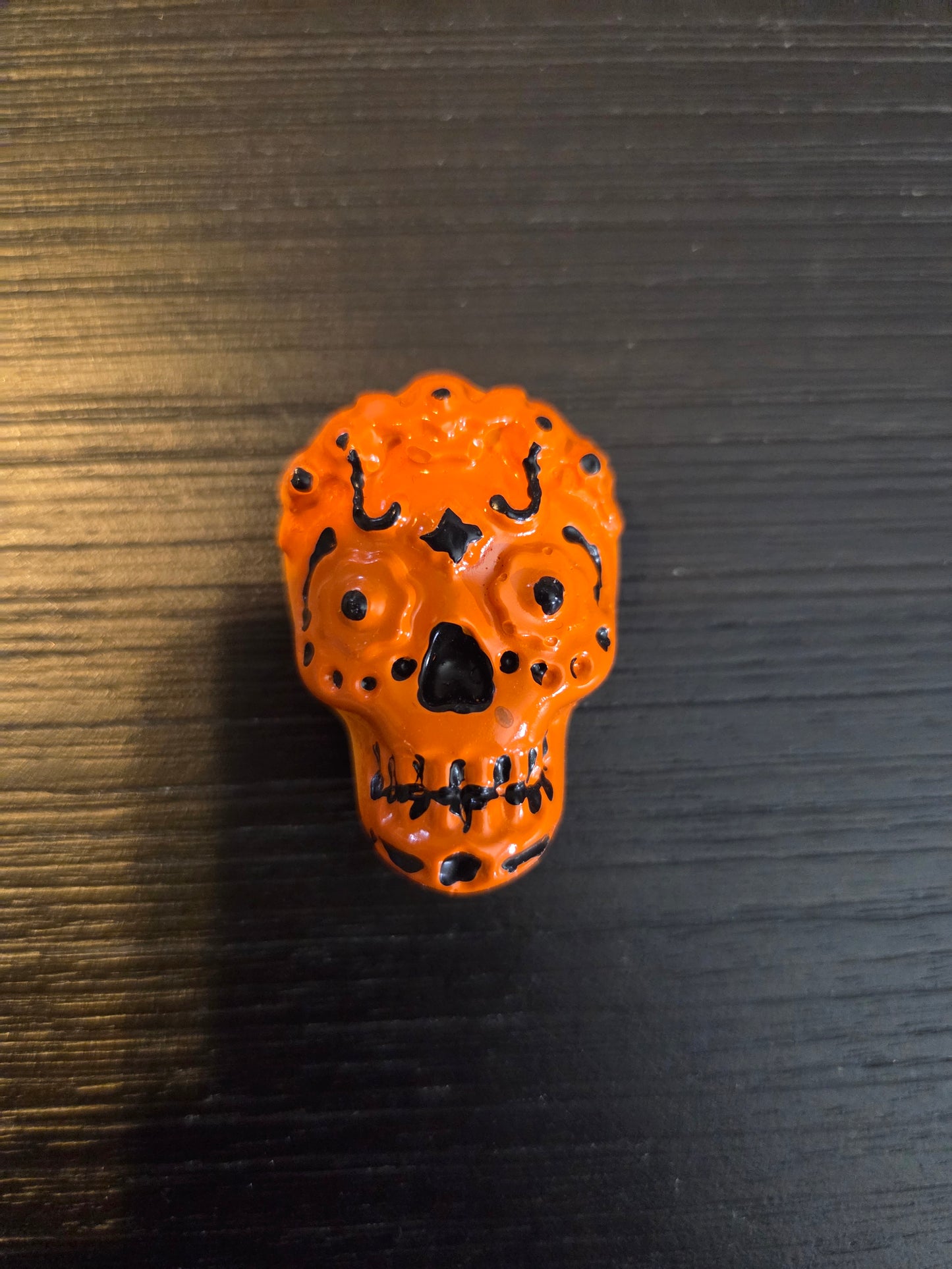 Painted Skull Art with magnet back