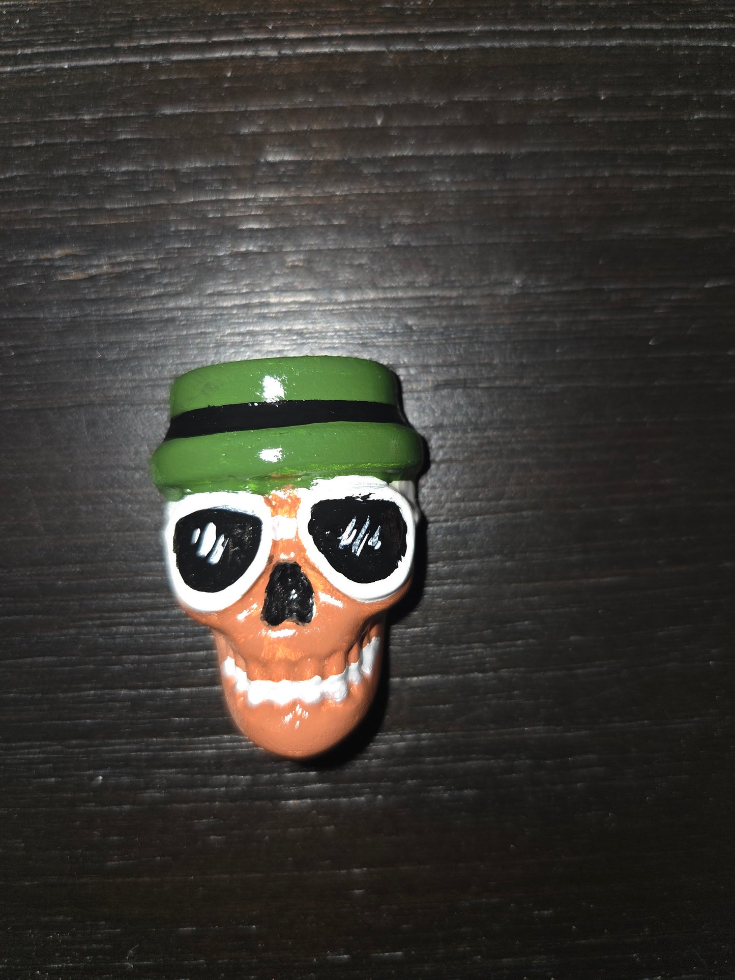 Painted Skull Art with magnet back