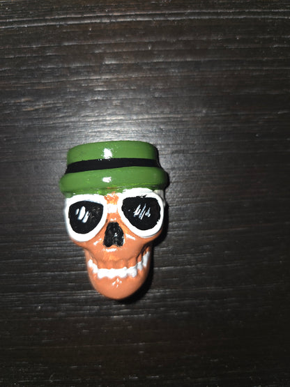 Painted Skull Art with magnet back