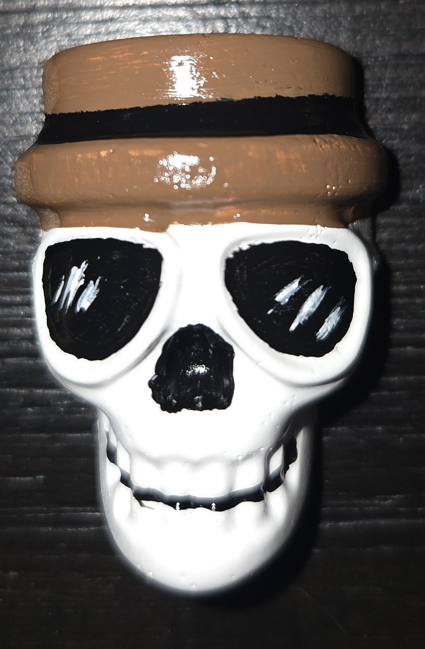 Painted Skull Art with magnet back